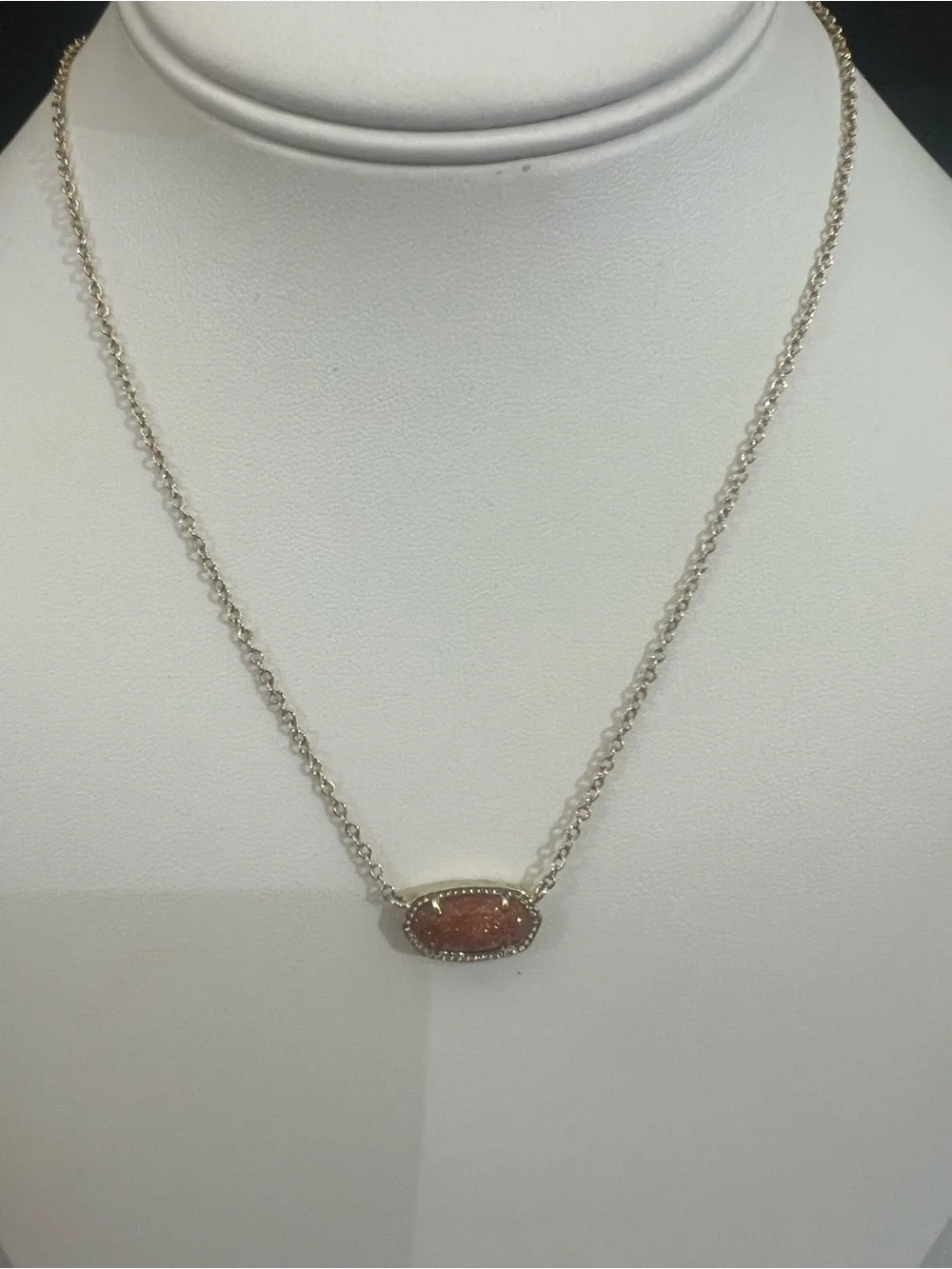 Kendra Scott Elisa Orange Gold Tone Necklace - Picture 2 of 4